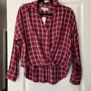 Lou & Grey for Loft flannel long sleeve NWT
